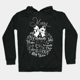 Merry Ornament in Light Font Hoodie